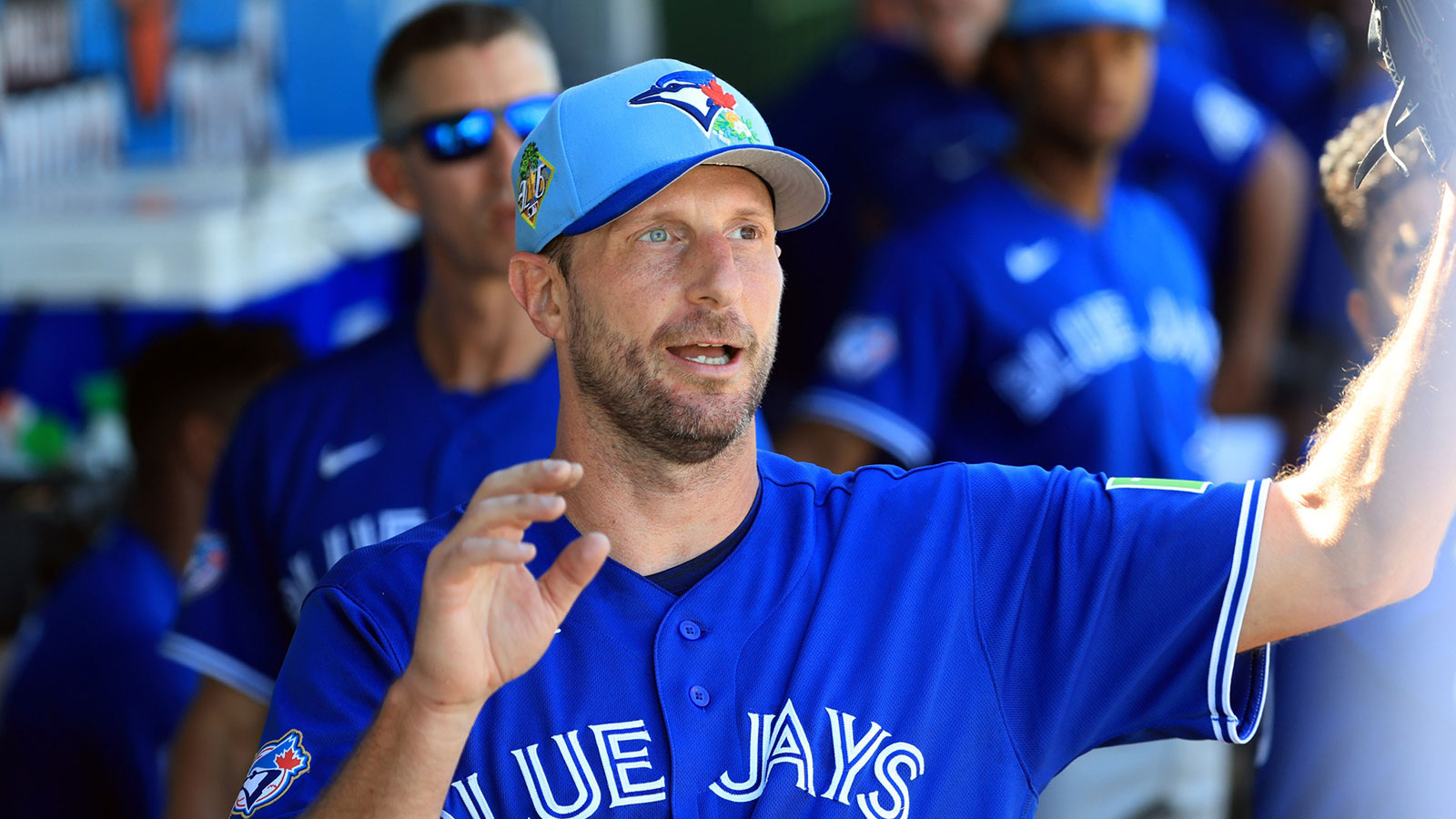 Toronto Blue Jays staring pitcher Max Scherzer (31) during the game against the Philadelphia Phillies at BayCare Ballpark.