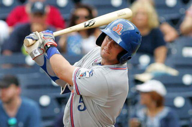 Nipomo High School graduate Jeff McNeil was named to the New York Mets roster in 2018. He’s pictured here in the minor leagues.