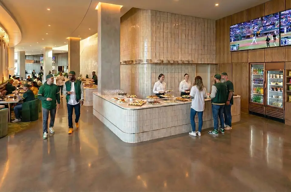 A proposed image of the new Diamond Club coming to the Las Vegas Athletics Stadium.