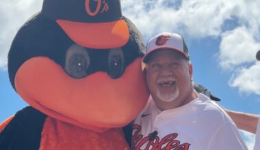 Sarasota man throws first pitch at Orioles game