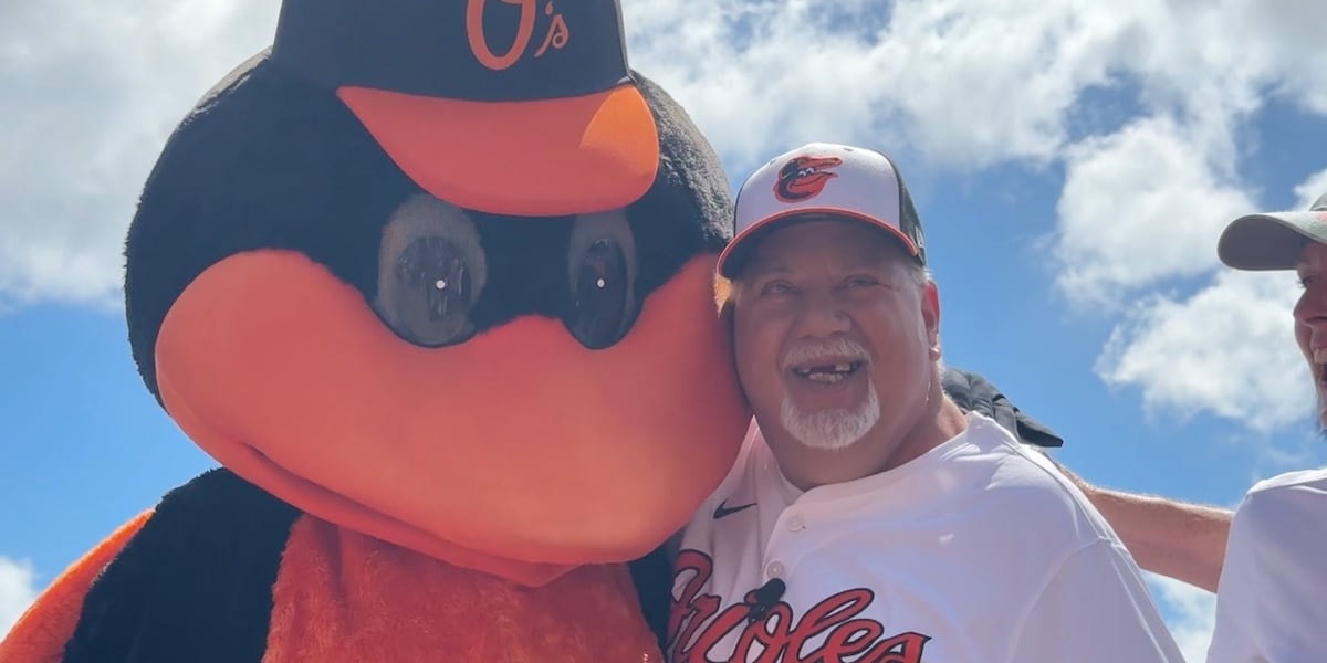 Sarasota man throws first pitch at Orioles game