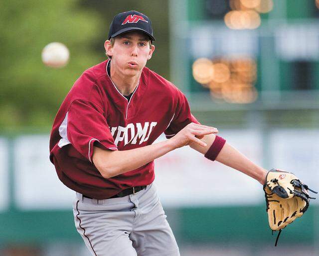 Jeff McNeil makes a throw to third base during Nipomo High School’s game against Paso Robles on April 2, 2010. He hit .446 that year with seven home runs.