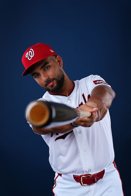 Harry Ford poses for a photo during the Washington Nationals Photo Day on Feb. 20.