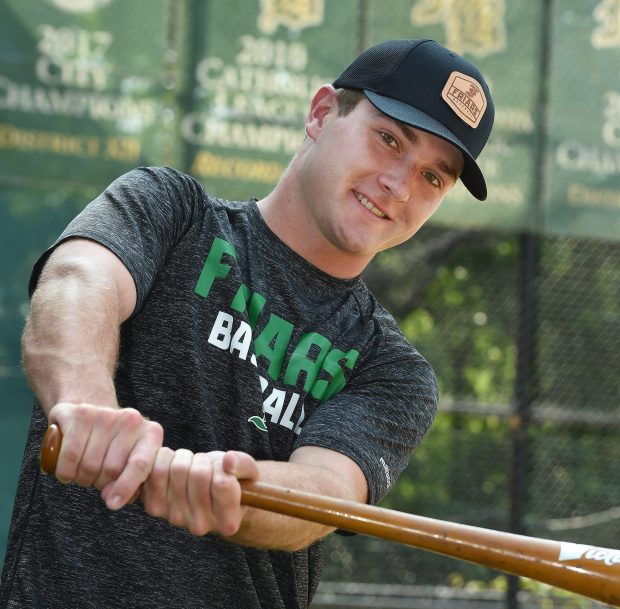 Bonner-Prendie High School's Kevin McGonigle during a Player of the Year shoot in the spring of 2023. (Pete Bannan, MediaNews Group)
