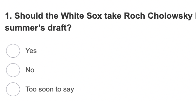 White Sox Reacts: Cholowsky, or no?