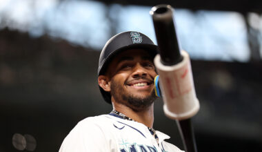 Seattle Mariners Julio Rodriguez on deck bat 2025...