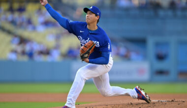 Mar 24, 2026; Los Angeles, California, USA; Los Angeles Dodgers two-way player Shohei Ohtani (17) delivers a pitch in the second inning against the Los Angeles Angels at Dodger Stadium. Mandatory Credit: Jayne Kamin-Oncea-Imagn Images