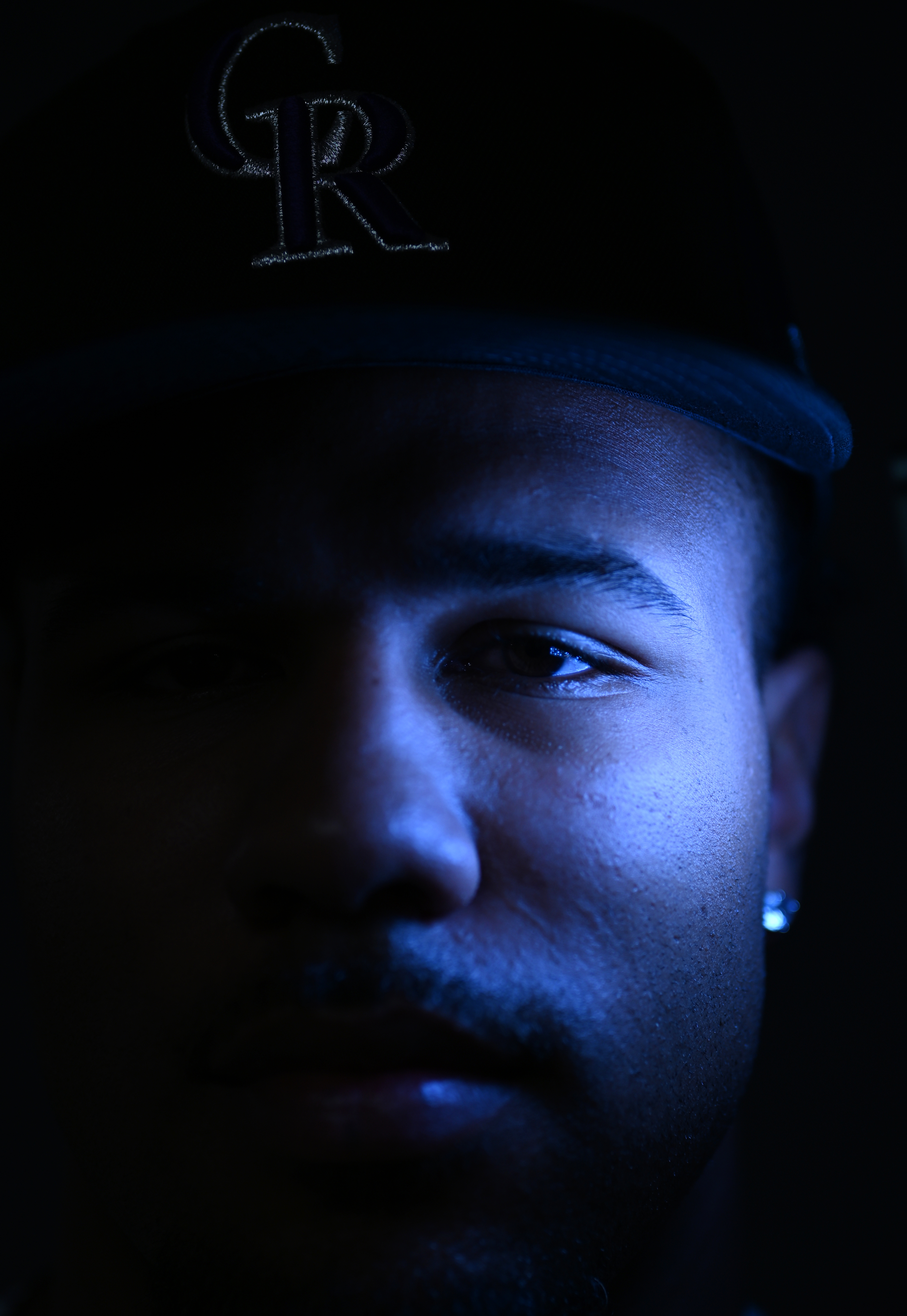 Pitcher Jaden Hill stands for a photo during media day...