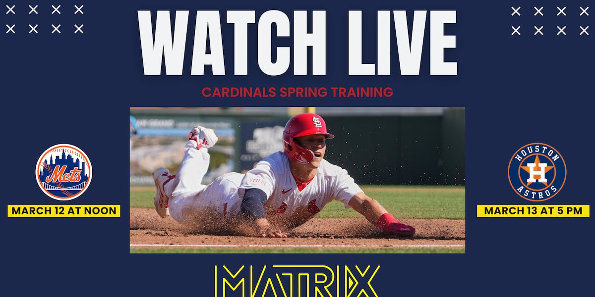 Watch the Cardinals play the New York Mets and Houston Astros this week on Matrix Midwest!