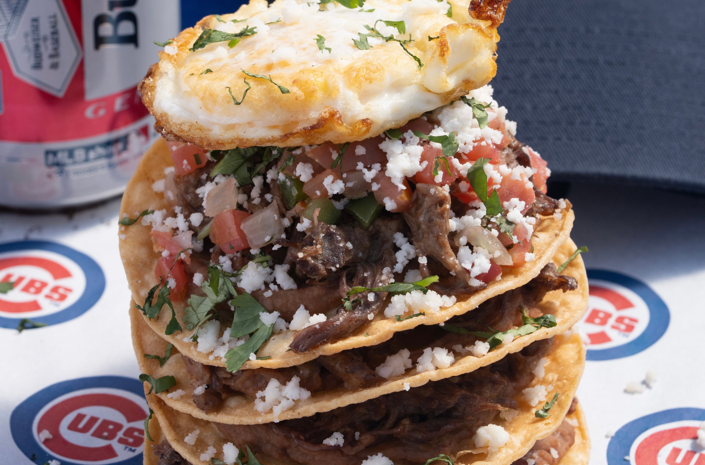 Tostada Stack a new concessions offering available at Wrigley Field in 2026