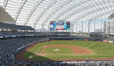 Rendering of proposed Tampa Bay Rays stadium with grid-shell roof design