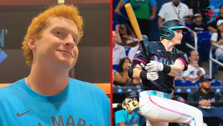 Owen Caissie: 'This team does a great job of supporting each other' - Miami Marlins Videos