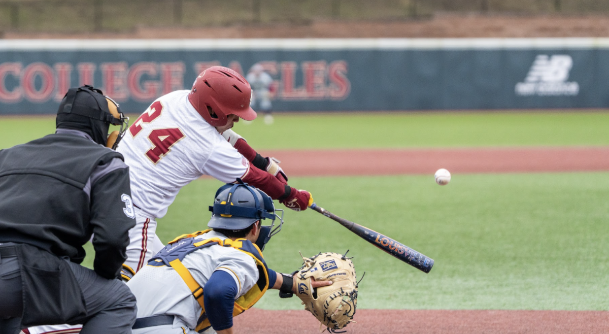 Gonzalez, pictured, delivered an RBI single in the second inning of BC’s win on Saturday. (Anatoly Guz / Heights Staff)