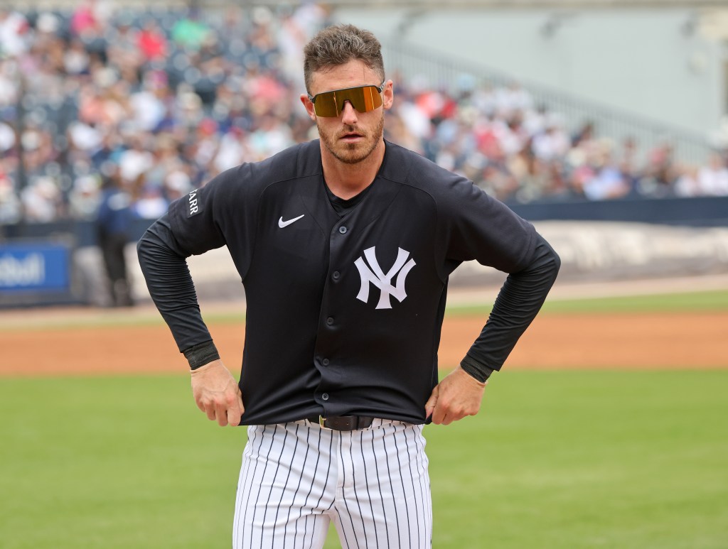 Cody Bellinger during the Yankees' spring training game against the Braves on Feb. 26, 2026.