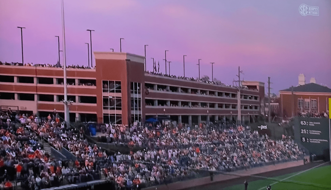 Auburn baseball Parking Garage crowd