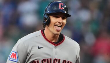 WATCH: Cleveland Guardians' Chase DeLauter homers in 1st regular-season at-bat