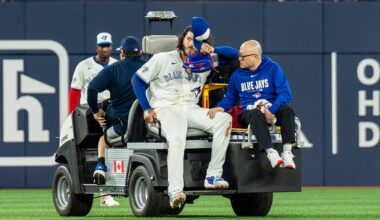 Blue Jays pitcher Cody Ponce carted off with injury in first MLB start in 5 years