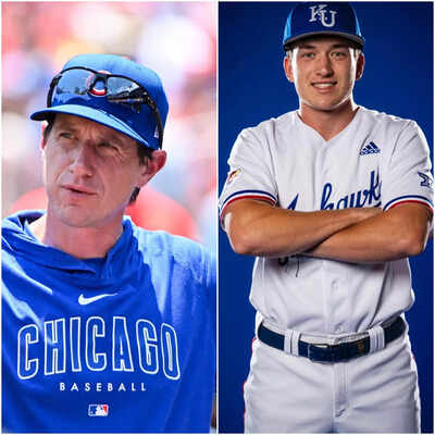 Craig Counsell enjoys rare father-son moment as Brady surprises him before Cubs vs Diamondbacks game