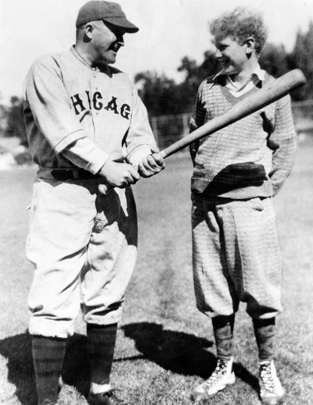 Bill Veeck Jr., right, and Joe McCarthy, manager of the Cubs, at spring training in 1928 while Veeck's father, William Veeck Sr., was president of the Chicago Cubs. (Chicago Tribune historical photo)