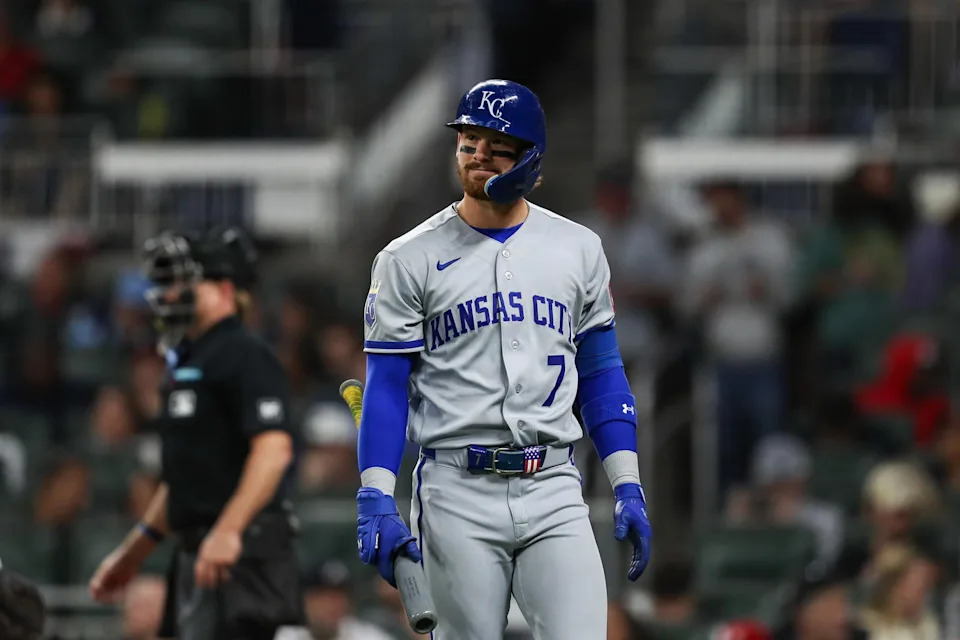 Kansas City Royals shortstop Bobby Witt Jr. (7). © Mady Mertens-Imagn Images