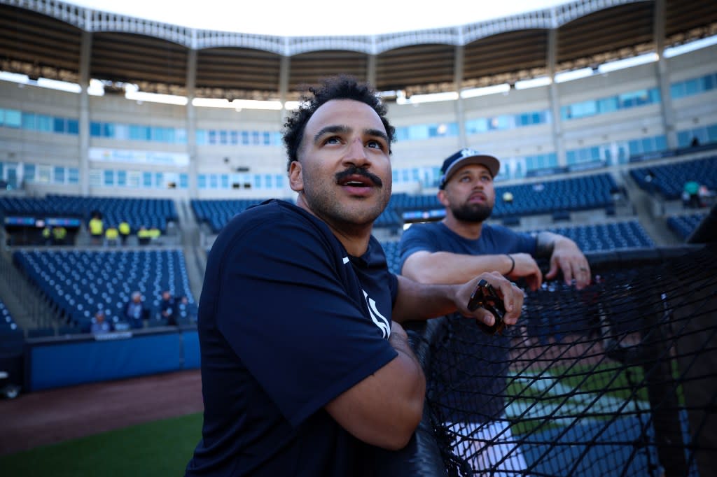 Trent Grisham looks on during spring training at George M. Steinbrenner Field on February 25, 2026 in Tampa, Florida. Getty Images