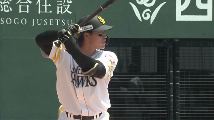 Fukuoka Softbank Hawks player Kaito Shigematsu *Photo is from the 2025 season © Pacific League TV