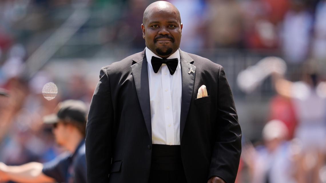 Where was beloved Braves opera tenor Timothy Miller during 'God Bless America' on Opening Day?