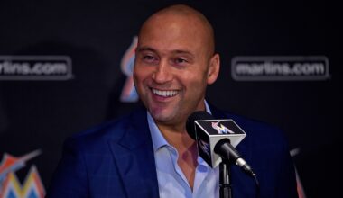 Derek Jeter smiling