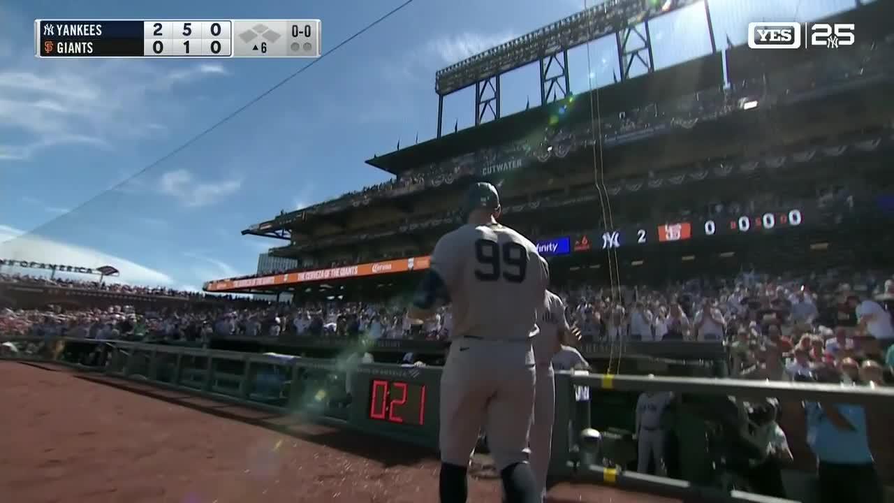 Yankees' Aaron Judge hits 2-run homer to end 0-for-7 start to season as New York tops Giants 3-0