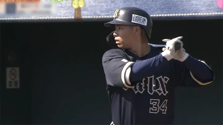 Orix The Buffaloes player Seiya Yokoyama © Pacific League TV