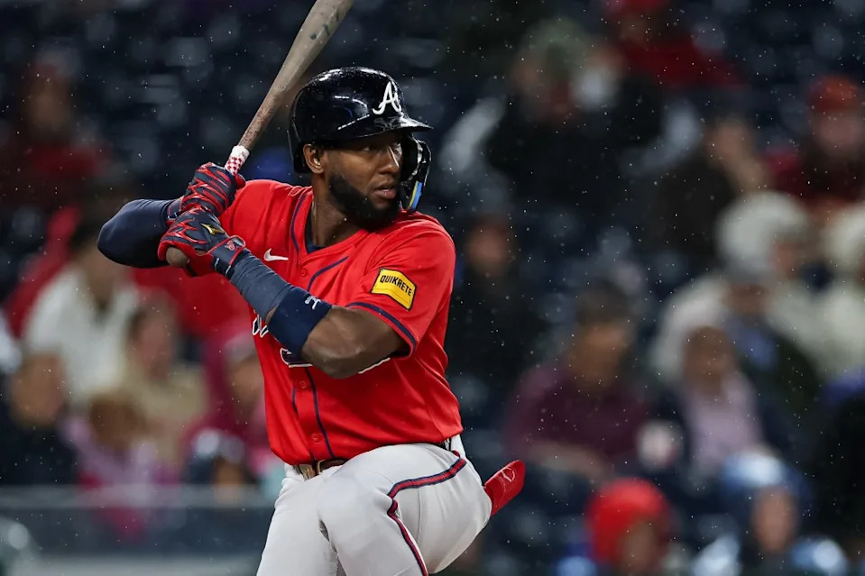 Jurickson Profar of the Atlanta Braves at bat against the Washington Nationals during the first inning in game two of a split doubleheader at Nationals Park on September 16, 2025 in Washington, DC. Getty Images