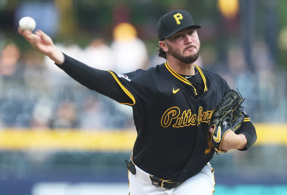 Pittsburgh Pirates pitcher Paul Skenes. Credit:&nbsp;Charles LeClaire-Imagn Images.