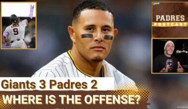 PADRES POSTCAST: San Diego Padres OFFENSE SPUTTERS, Jackson Merrill's 9th-Inning 2-Run Home Run Not Enough in 3-2 Home Loss to San Francisco Giants