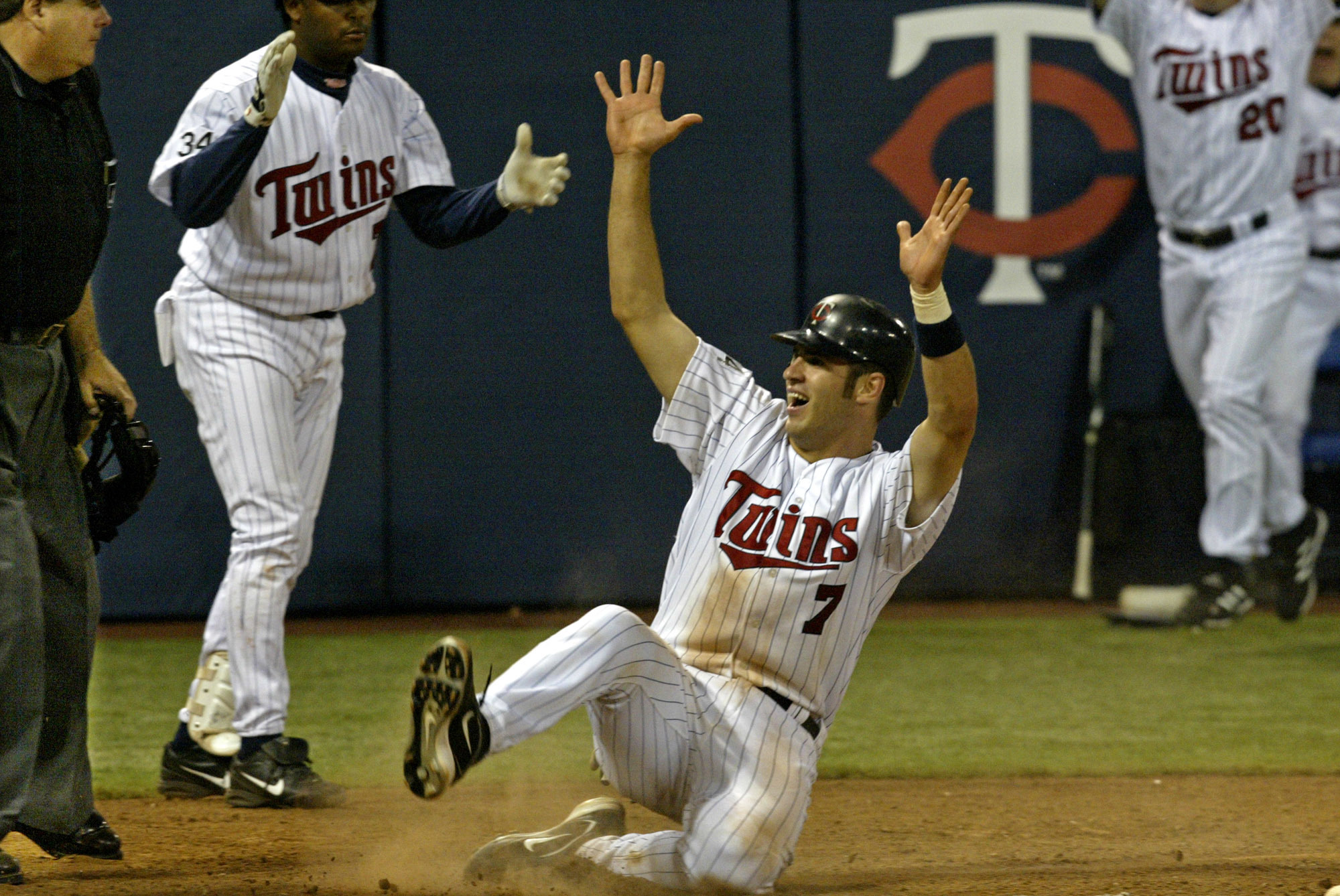 There’s your walk-off winner! (Photo by MARLIN LEVISON/Star Tribune via Getty Images)