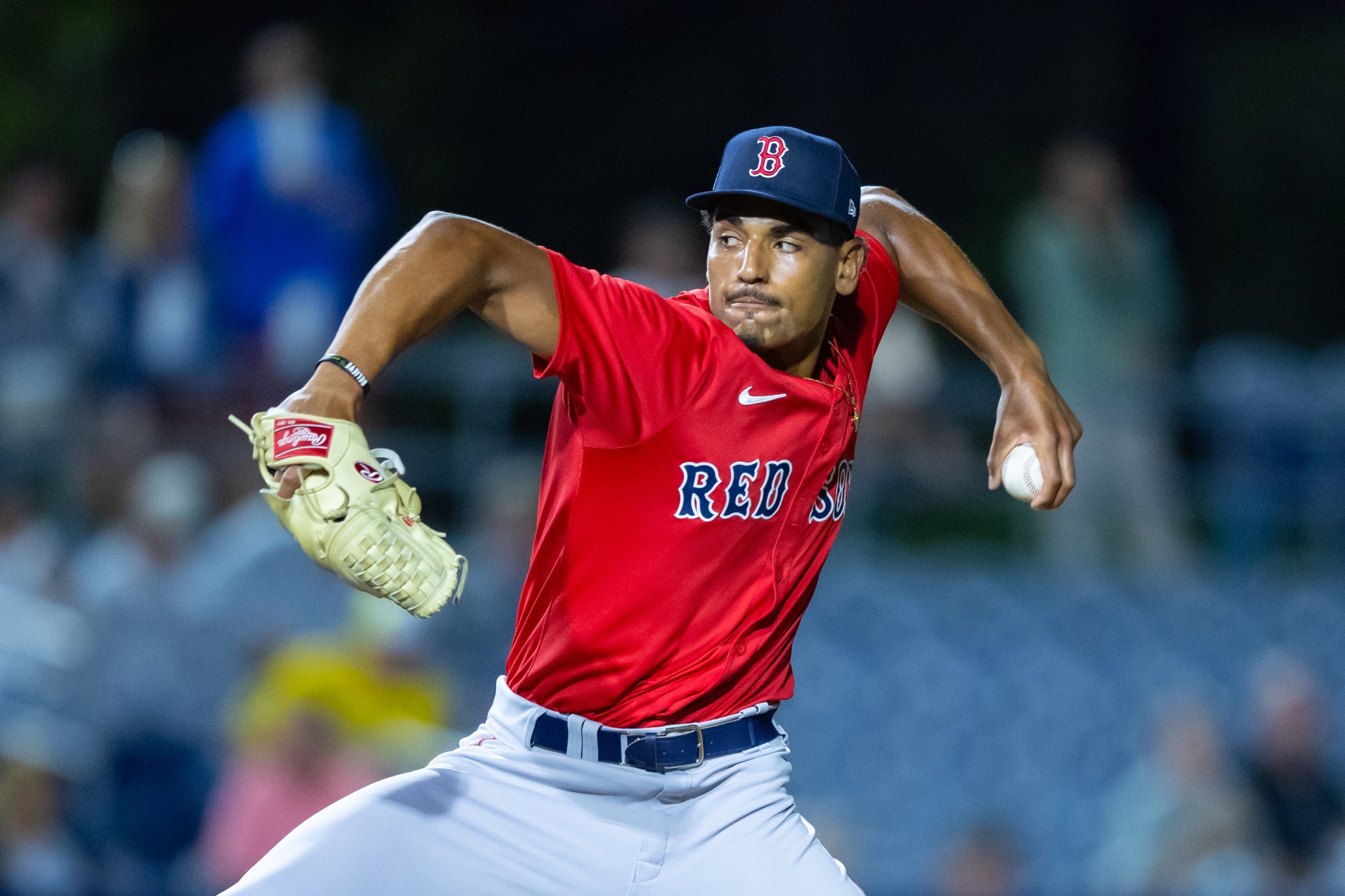 PORT CHARLOTTE, FL - MARCH 13: Brandon Clarke of the Boston Red Sox pitches during the game between the Boston Red Sox and the Tampa Bay Rays at Charlotte Sports Park on Thursday, March 13, 2025 in Port Charlotte, Florida. (Photo by Kelly Gavin/MLB Photos via Getty Images)