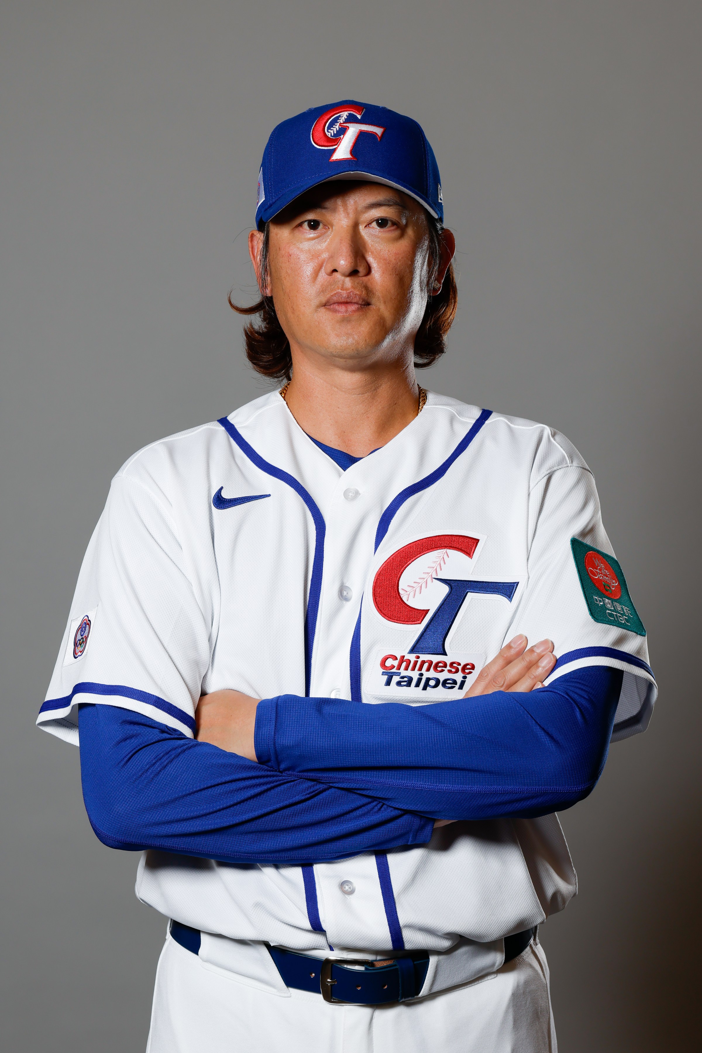 MIYAZAKI, JAPAN - MARCH 01: Bullpen coach Chien-Ming Wang #40 of Team Chinese Taipei poses for a photo during the Team Chinese Taipei photo day at Phoenix Seagaia Resort on Sunday, March 1, 2026 in Miyazaki, Japan. (Photo by Yuki Taguchi/WBCI/MLB Photos via Getty Images)
