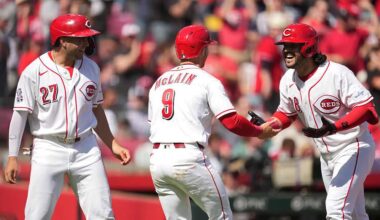 Three-run home run by Eugenio Suárez allows Reds to claim first series win of the season over Red Sox