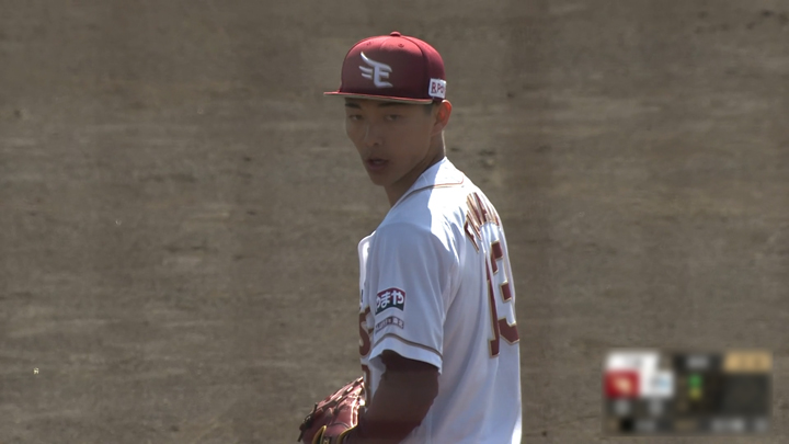 Tohoku Rakuten Golden Eagles pitcher Satoshi Fujiwara © Pacific League TV