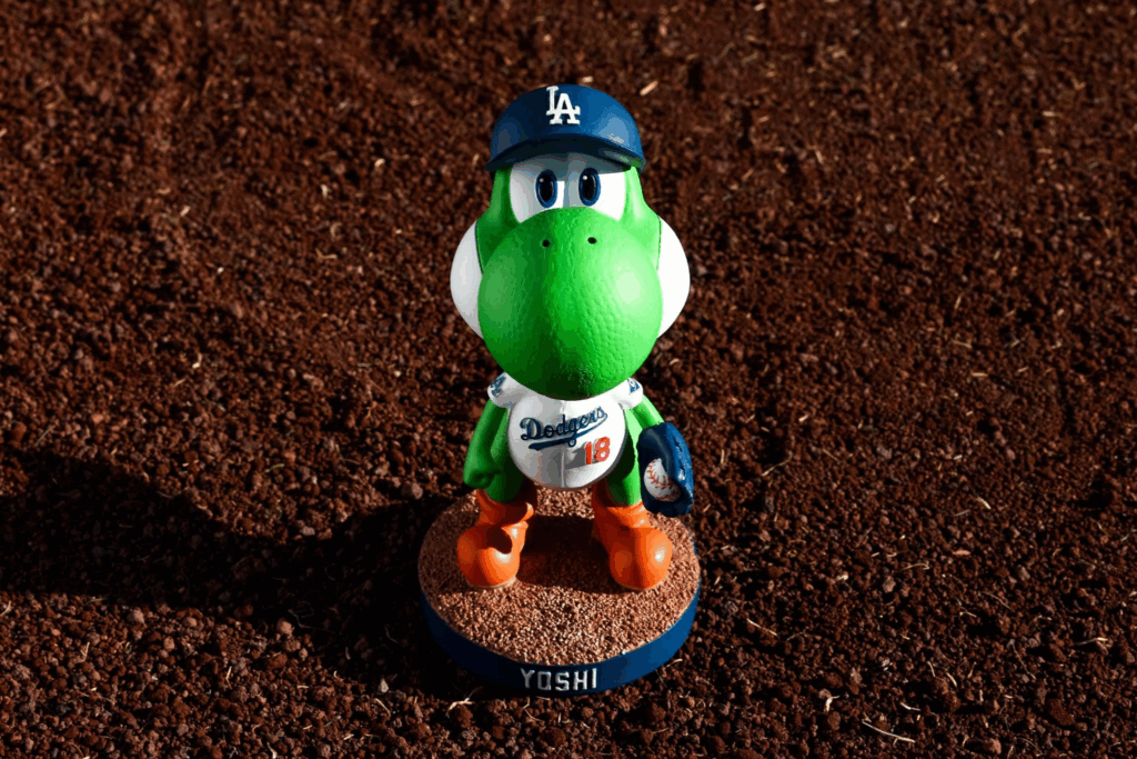 Super Mario Galaxy Movie Teams w/ Los Angeles Dodgers for Yoshi Bobblehead Night