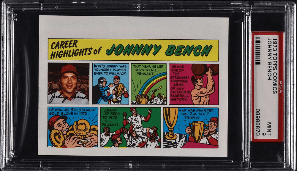 1973 Topps Comics Johnny Bench