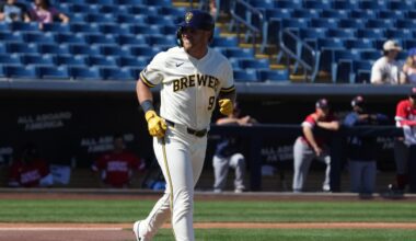 Brewers lose both games on split-squad day