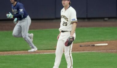 Brewers fall late 3-2 to Rays in first loss of season