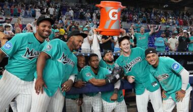 Marlins deliver walk-off win as team’s teal jerseys make season debut