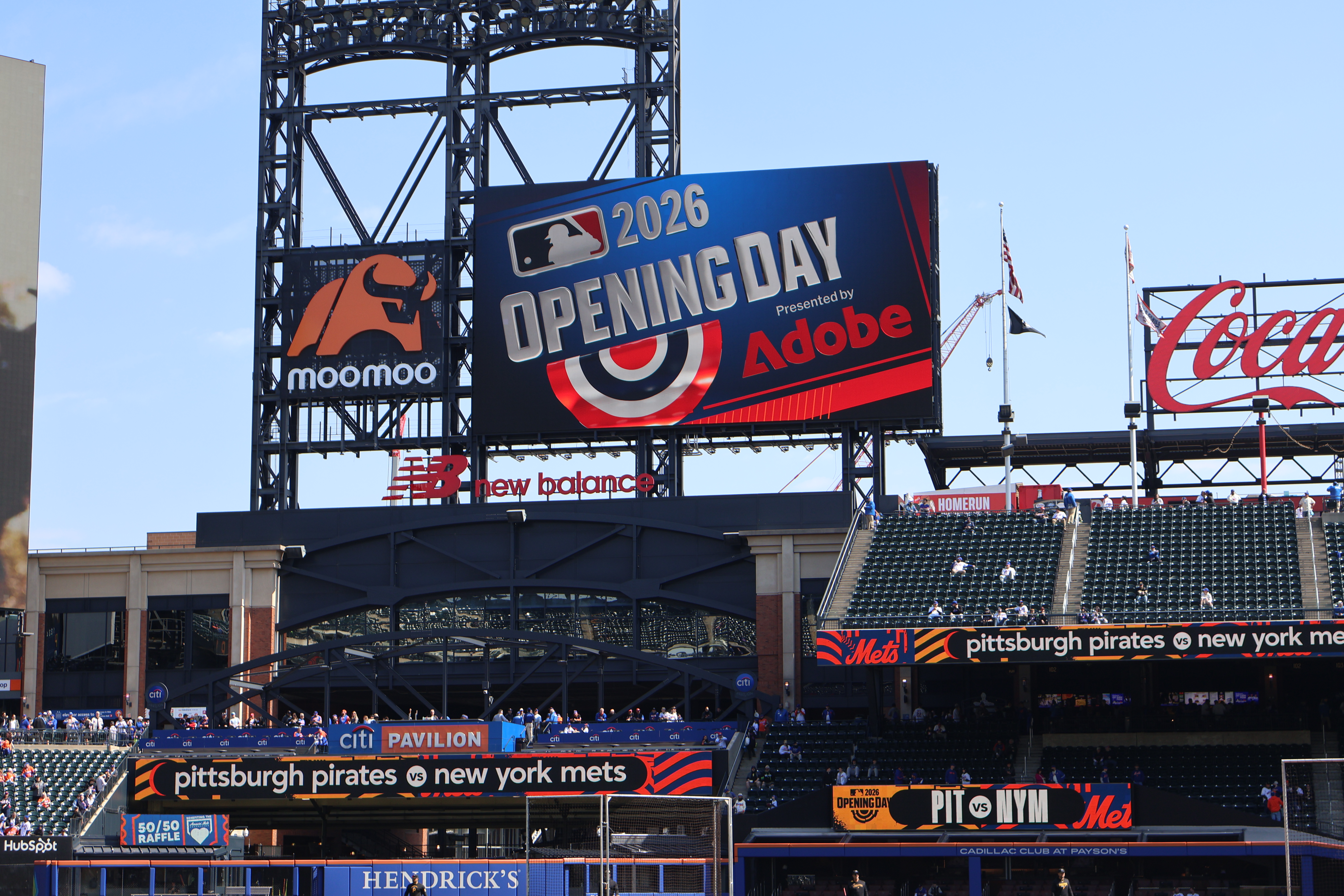 The Mets hosted the Pittsburgh Pirates on Opening Day at Citi Field.