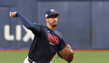 The World Baseball Classic warm-up match between the Korean national team and the Hanshin Tigers of the Japanese professional baseball team was held at Kyocera Dome in Osaka, Japan on the 2nd. South Korean Ahn Hyun-min is delighted after hitting an RBI single in the top of the first inning with two outs and runners on the first and third bases. Photo = Yonhap News