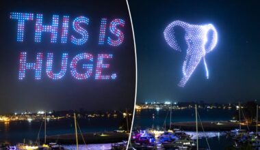 Incredible elephant-themed drone show lights up San Diego skyline after Padres’ Opening Day