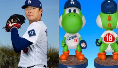 Dodgers announce bobblehead that blends YoshinobuYamamoto with Super Mario Bros.
