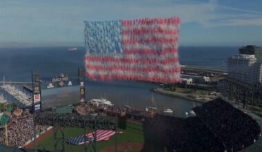 The Giants' Opening Day Game Featured Star Spangled Banner Smoke Show