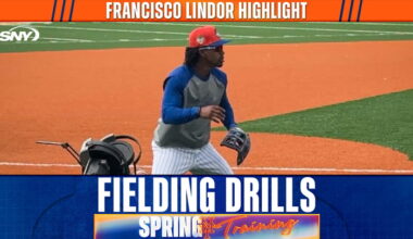 Mets SS Francisco Lindor takes first defensive drills after hand surgery