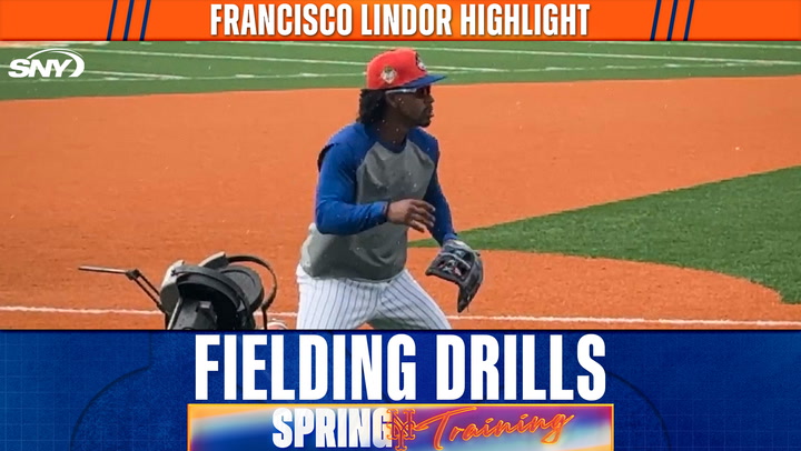 Mets SS Francisco Lindor takes first defensive drills after hand surgery